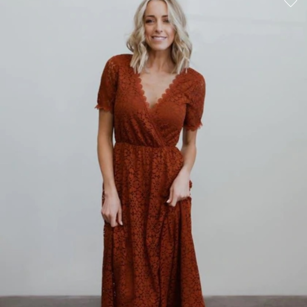 Baltic Born Venice Lace Maxi Dress Rust bridesmaid dress